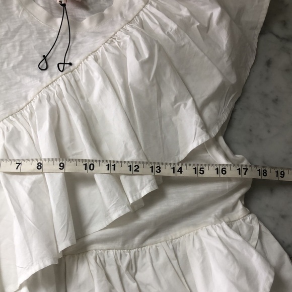 5 a 7 cinq a sept White Ruffled Women's Top Size S - Picture 11 of 13